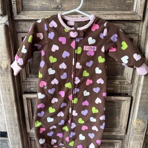 Brown Heart Print Baby Sleep sack